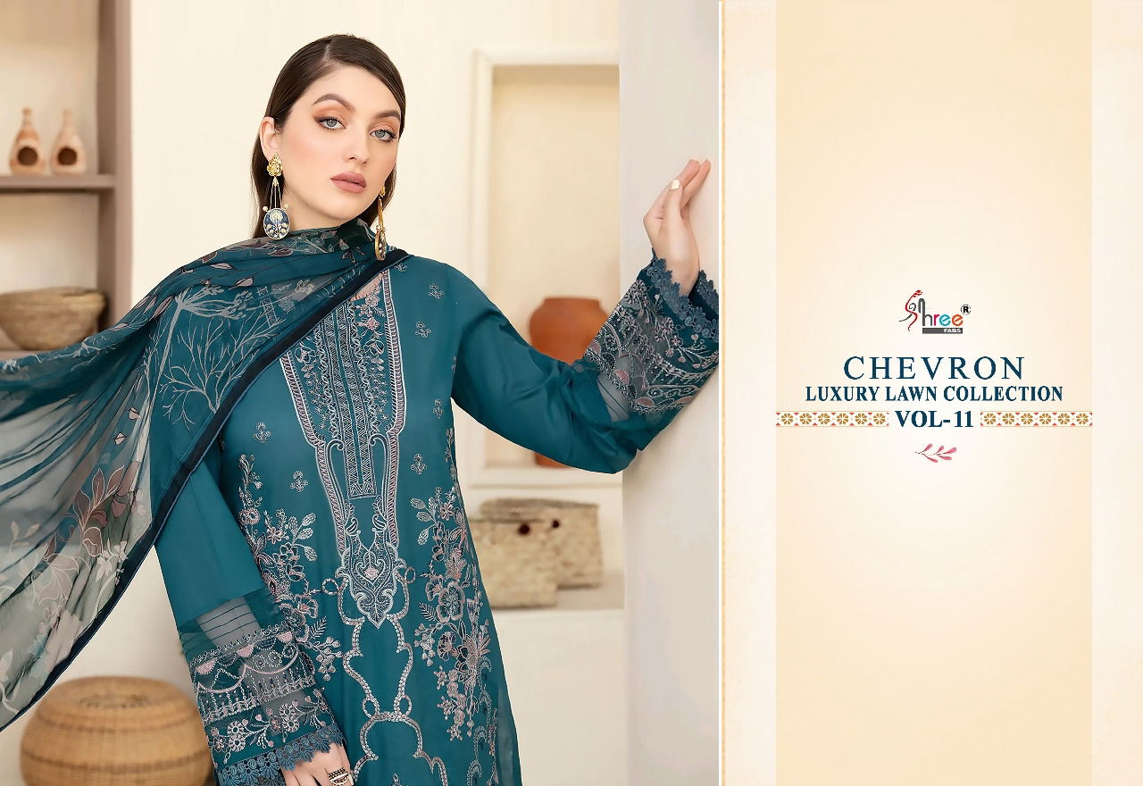 Shree Chevron Luxury Vol 11 Festive Wear Wholesale Pakistani Salwar Suits
